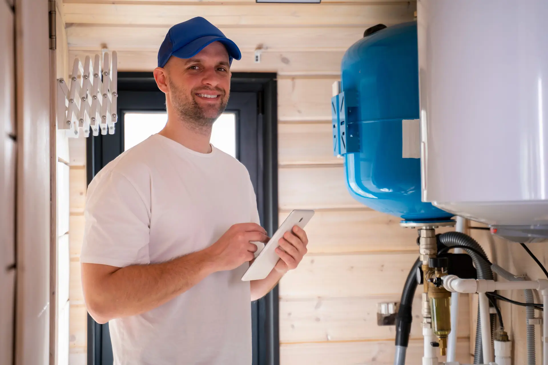 Certified Target Home Inspections inspector documenting a Florida home during an inspection